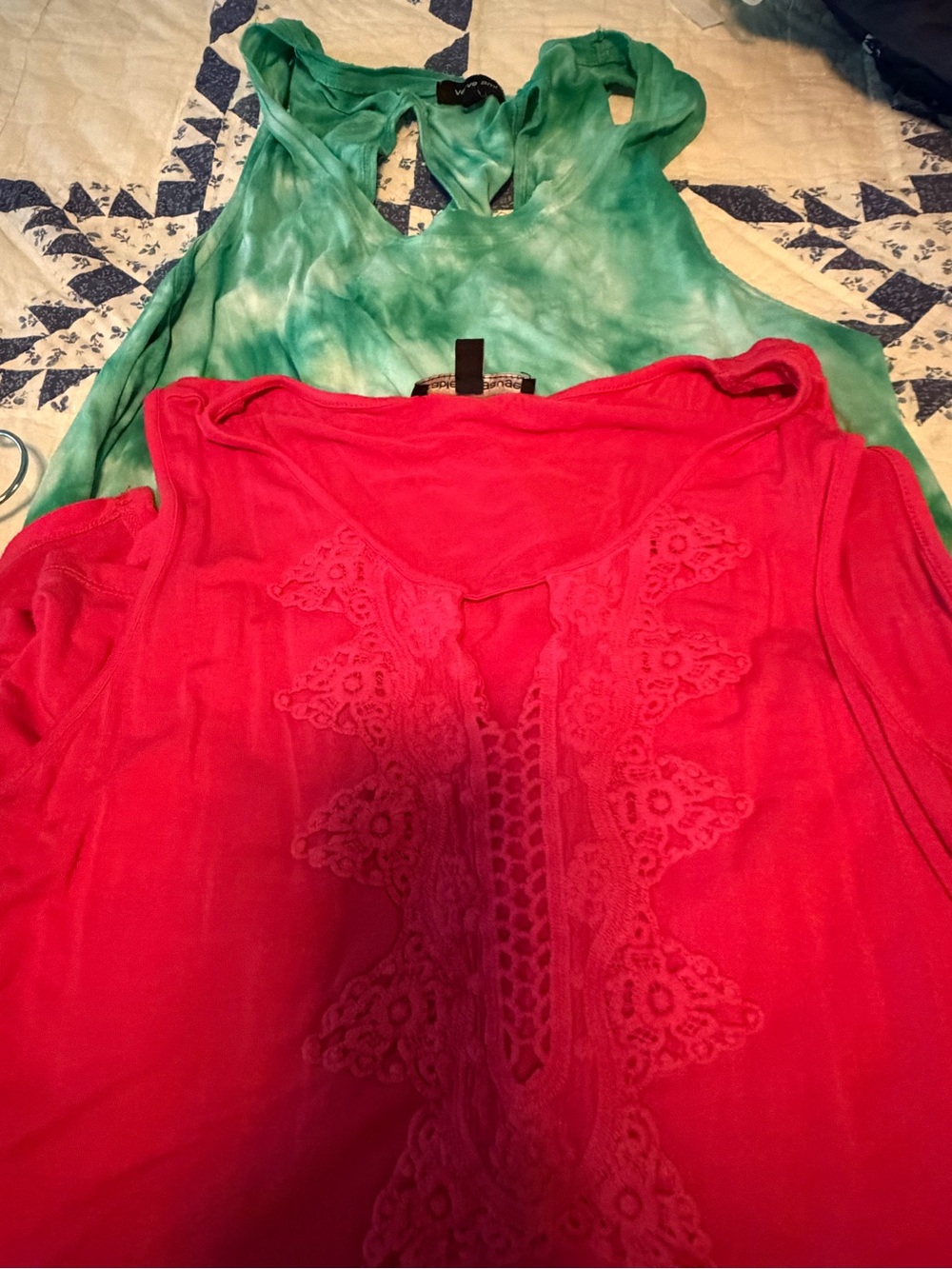 Teal Tie-Dye & Hot Pink swing tee set